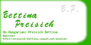 bettina preisich business card